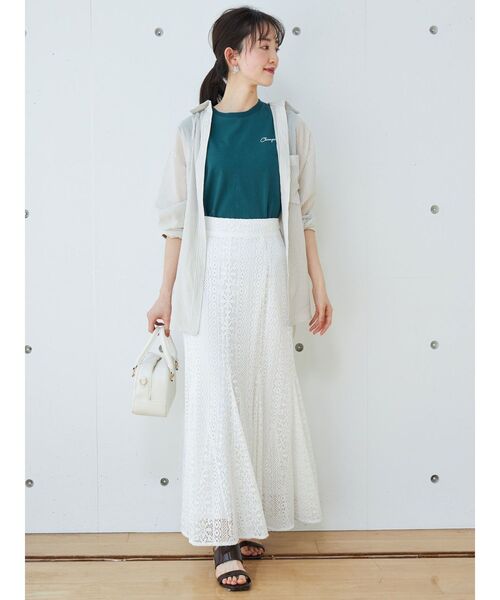 MERCURYDUO(マーキュリーデュオ)の「シアーストライプシャツ(シャツ/ブラウス・レディース・ベージュ/ブルー/ピンク・FREE)」の18枚目の写真