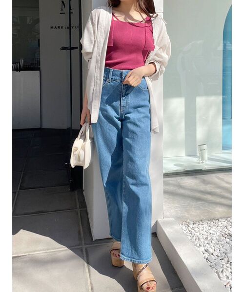 MERCURYDUO(マーキュリーデュオ)の「シアーストライプシャツ(シャツ/ブラウス・レディース・ベージュ/ブルー/ピンク・FREE)」の21枚目の写真