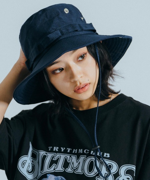 Ressaca（レサーカ）の「ドローコード付きアドベンチャーサファリハット ユニセックス（ハット・メンズ・ブラック/カーキ/グレー/チャコールグレー/ネイビー/ベージュ・FREE）」の6枚目の写真