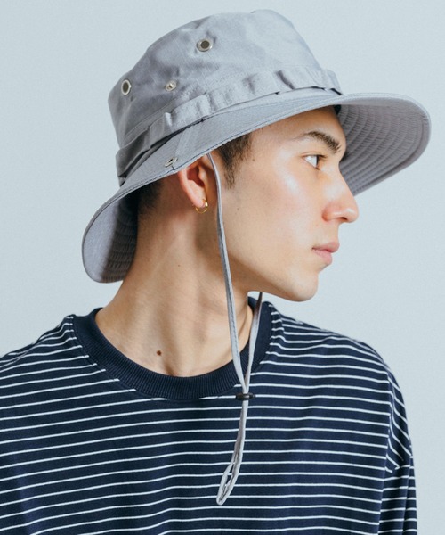 Ressaca（レサーカ）の「ドローコード付きアドベンチャーサファリハット ユニセックス（ハット・メンズ・ブラック/カーキ/グレー/チャコールグレー/ネイビー/ベージュ・FREE）」の3枚目の写真