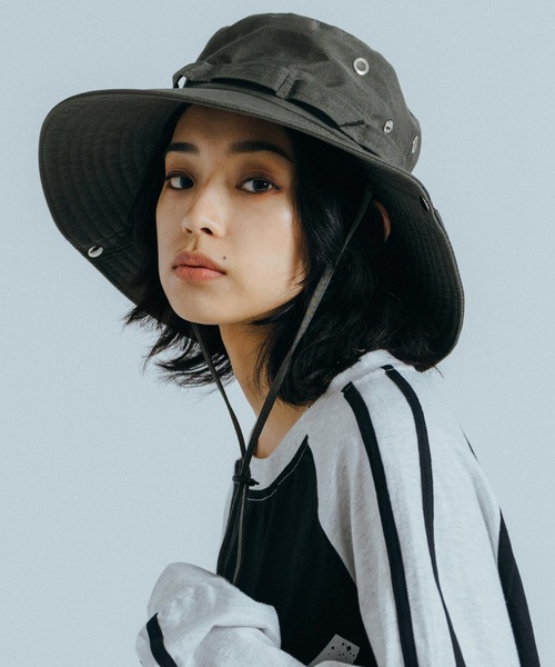 Ressaca（レサーカ）の「ドローコード付きアドベンチャーサファリハット ユニセックス（ハット・メンズ・ブラック/カーキ/グレー/チャコールグレー/ネイビー/ベージュ・FREE）」の5枚目の写真