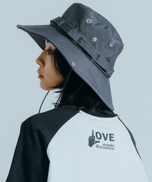 Ressaca（レサーカ）の「ドローコード付きアドベンチャーサファリハット ユニセックス（ハット・メンズ・ブラック/カーキ/グレー/チャコールグレー/ネイビー/ベージュ・FREE）」の15枚目の写真