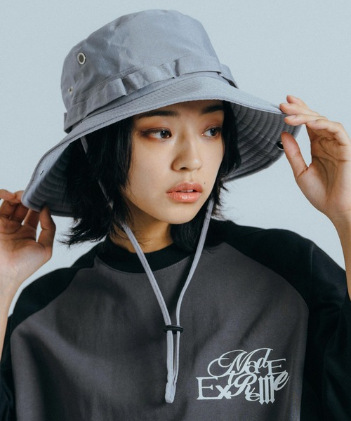 Ressaca（レサーカ）の「ドローコード付きアドベンチャーサファリハット ユニセックス（ハット・メンズ・ブラック/カーキ/グレー/チャコールグレー/ネイビー/ベージュ・FREE）」の17枚目の写真