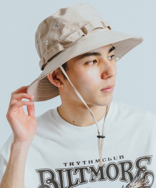 Ressaca（レサーカ）の「ドローコード付きアドベンチャーサファリハット ユニセックス（ハット・メンズ・ブラック/カーキ/グレー/チャコールグレー/ネイビー/ベージュ・FREE）」の21枚目の写真