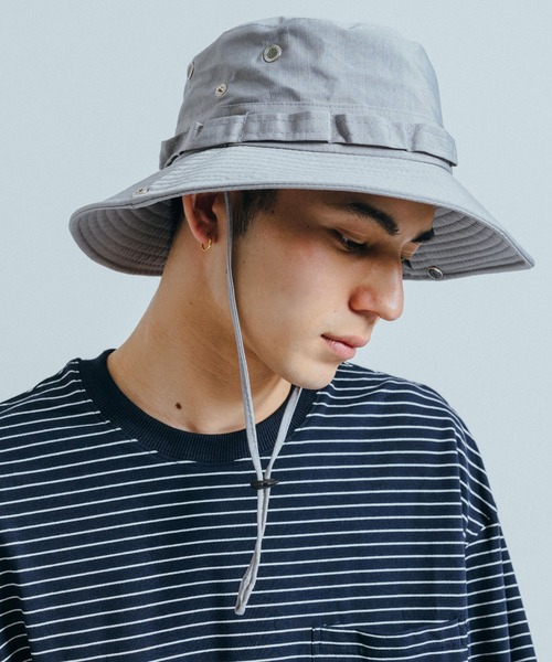 Ressaca（レサーカ）の「ドローコード付きアドベンチャーサファリハット ユニセックス（ハット・メンズ・ブラック/カーキ/グレー/チャコールグレー/ネイビー/ベージュ・FREE）」の16枚目の写真
