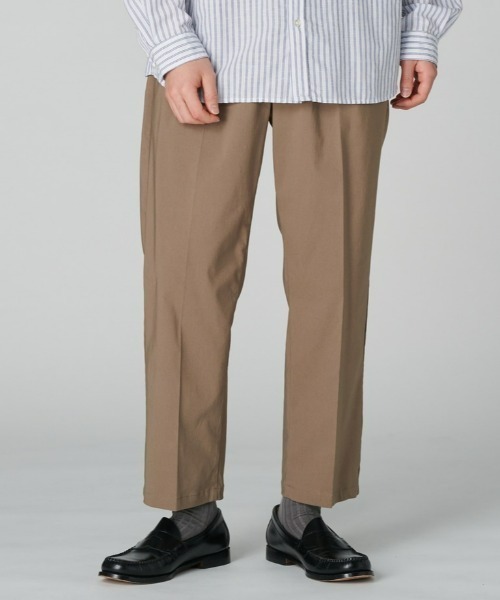 PLUS ONE(プラスワン)の「【接触冷感】【PLUS ONE】サラサラレギュラートラウザー / 吸水速乾(スラックス・メンズ・ブラック/ダークベージュ・S/M/L/XL)」の1枚目の写真