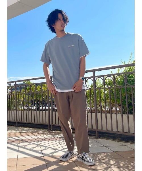 PLUS ONE(プラスワン)の「【接触冷感】【PLUS ONE】サラサラレギュラートラウザー / 吸水速乾(スラックス・メンズ・ブラック/ダークベージュ・S/M/L/XL)」の13枚目の写真