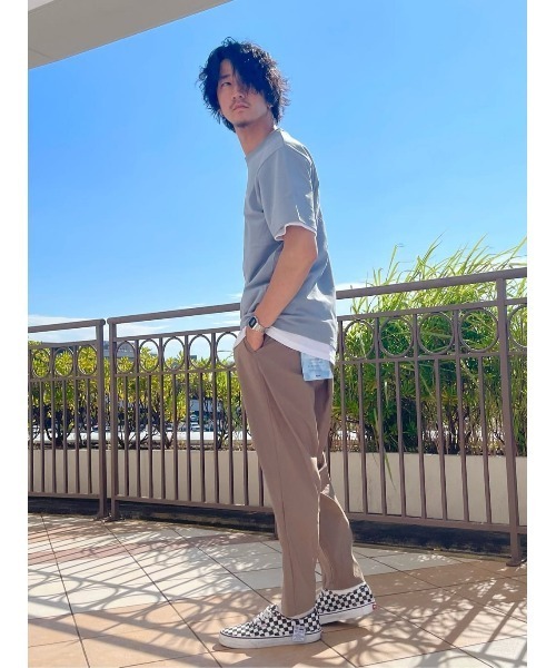 PLUS ONE(プラスワン)の「【接触冷感】【PLUS ONE】サラサラレギュラートラウザー / 吸水速乾(スラックス・メンズ・ブラック/ダークベージュ・S/M/L/XL)」の14枚目の写真