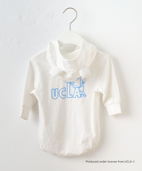 UCLA(ユーシーエルエー)の「【KIDS】【UCLA/ユーシーエルエー】バックプリントロンパース(ロンパース・キッズ・チャコールグレー/ホワイト・80)」の8枚目の写真