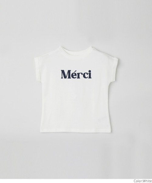 coca（coca）（コカ）の「キッズ 親子お揃いロゴプリントロールアップ袖Tシャツ（Tシャツ/カットソー・キッズ・ネイビー/ホワイト/ピンク/アイボリー/チャコール/グレー・100/110/120/130/140）」の17枚目の写真