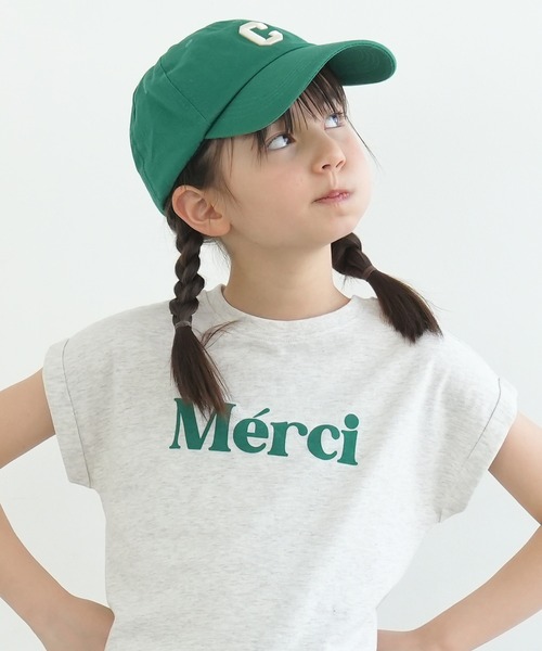 coca（coca）（コカ）の「キッズ 親子お揃いロゴプリントロールアップ袖Tシャツ（Tシャツ/カットソー・キッズ・ネイビー/ホワイト/ピンク/アイボリー/チャコール/グレー・100/110/120/130/140）」の12枚目の写真