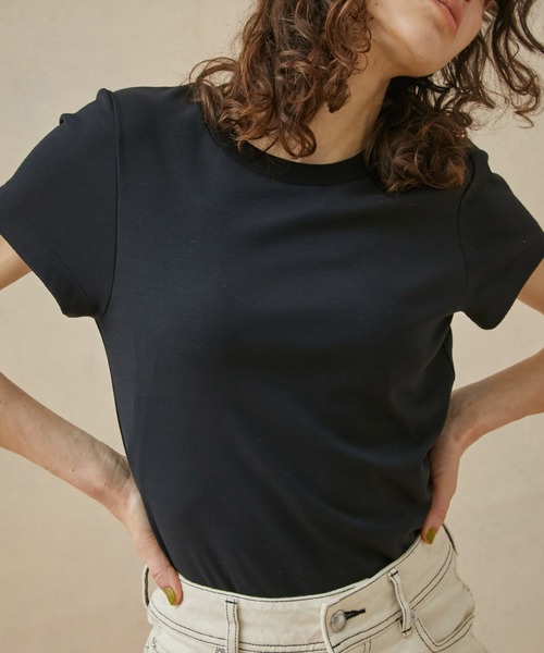 PUBLIC TOKYO（パブリックトウキョウ）の「極ココTシャツ/白T（Tシャツ/カットソー・レディース・ホワイト/ブラック/グリーン・1/2）」の22枚目の写真