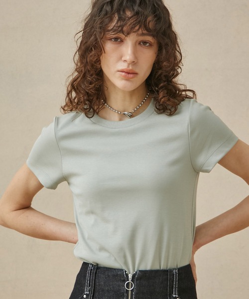 PUBLIC TOKYO（パブリックトウキョウ）の「極ココTシャツ/白T（Tシャツ/カットソー・レディース・ホワイト/ブラック/グリーン・1/2）」の18枚目の写真