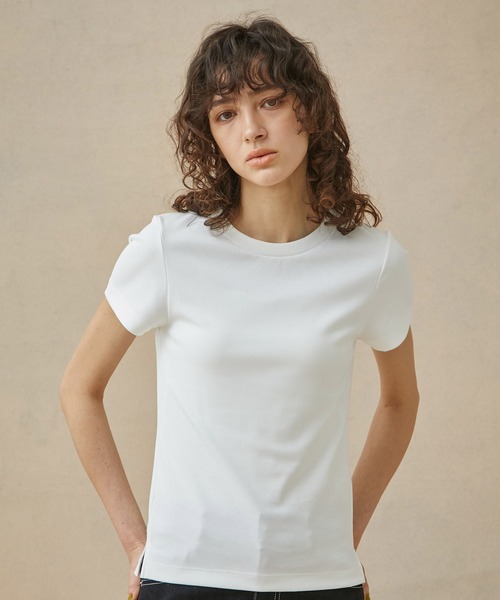 PUBLIC TOKYO（パブリックトウキョウ）の「極ココTシャツ/白T（Tシャツ/カットソー・レディース・ホワイト/ブラック/グリーン・1/2）」の8枚目の写真