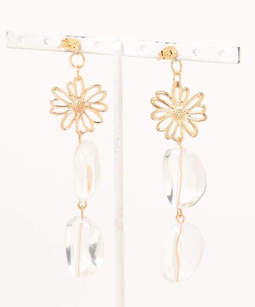tone（トーン）の「【kapalililuna】clear flower(MA)（ピアス（両耳用）・レディース・ゴールド・FREE）」の3枚目の写真