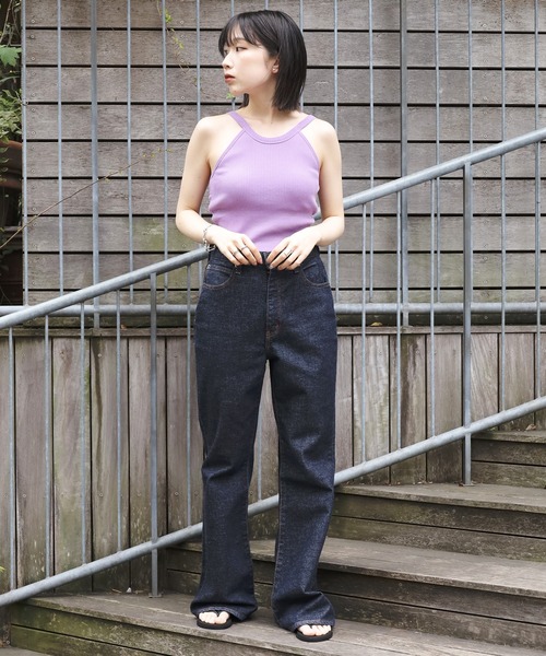 CURRENTAGE（カレンテージ）の「CURRENTAGE/カレンテージ デザインキャミソール アメリカンスリーブ（キャミソール・レディース・ホワイト/ブラウン/パープル・FREE）」の14枚目の写真