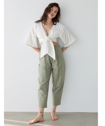 ALEXIA STAM | Cotton Linen Cropped Pants/ 9分丈コットンリネンパンツ(その他パンツ)