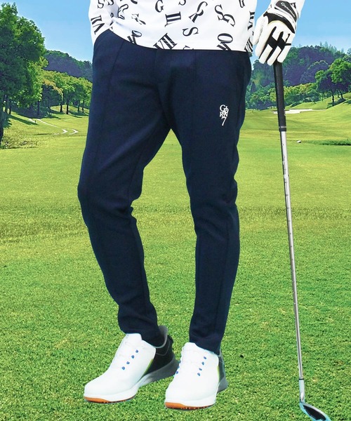 【セール】センターシーム 高周波ロゴプリント ポンチ ゴルフパンツ ゴルフウェア メンズ（ゴルフグッズ）｜GIORNO SEVEN（ジョルノセブン）