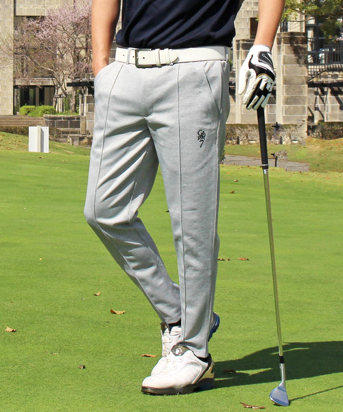 GIORNO SEVEN（ジョルノセブン）の「センターシーム 高周波ロゴプリント ポンチ ゴルフパンツ ゴルフウェア メンズ（ゴルフグッズ・メンズ・グレー/ホワイト/ブラック/ネイビー・M/XL/XXL/L）」の3枚目の写真