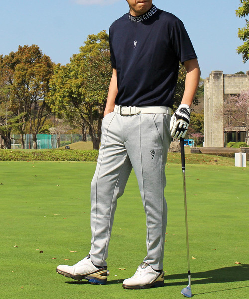 GIORNO SEVEN（ジョルノセブン）の「センターシーム 高周波ロゴプリント ポンチ ゴルフパンツ ゴルフウェア メンズ（ゴルフグッズ・メンズ・グレー/ホワイト/ブラック/ネイビー・M/XL/XXL/L）」の16枚目の写真