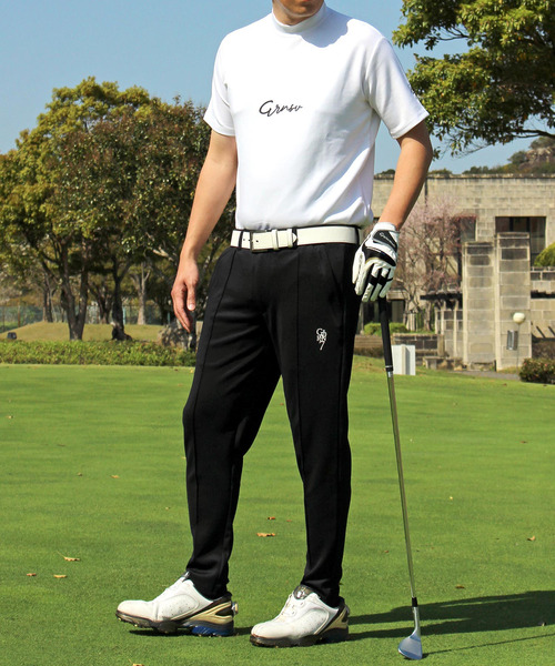 GIORNO SEVEN（ジョルノセブン）の「センターシーム 高周波ロゴプリント ポンチ ゴルフパンツ ゴルフウェア メンズ（ゴルフグッズ・メンズ・グレー/ホワイト/ブラック/ネイビー・M/XL/XXL/L）」の9枚目の写真