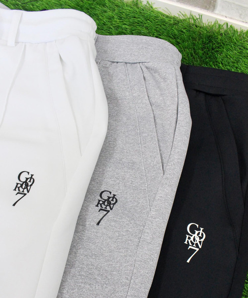 GIORNO SEVEN（ジョルノセブン）の「センターシーム 高周波ロゴプリント ポンチ ゴルフパンツ ゴルフウェア メンズ（ゴルフグッズ・メンズ・グレー/ホワイト/ブラック/ネイビー・M/XL/XXL/L）」の5枚目の写真