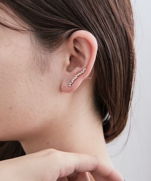 BIRTHDAY BAR(バースデイバー)の「【LIMITED NUMBER】 パール 3way イヤカフ フックピアス(ピアス(両耳用)・レディース・ゴールド/シルバー・フリー)」の1枚目の写真
