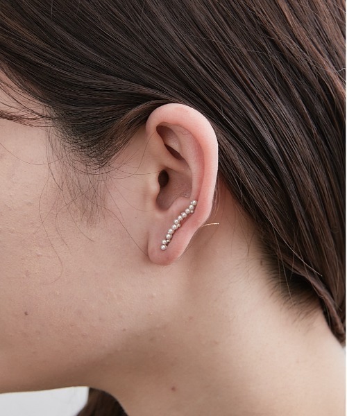 BIRTHDAY BAR(バースデイバー)の「【LIMITED NUMBER】 パール 3way イヤカフ フックピアス(ピアス(両耳用)・レディース・ゴールド/シルバー・フリー)」の3枚目の写真