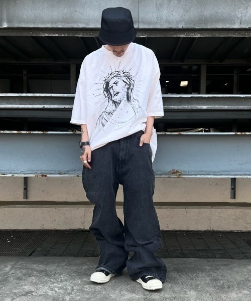 SOMEIT（サミット）の「SOMEIT/サミット/J.X.VINTAGE TEE（Tシャツ/カットソー・メンズ・チャコール/ホワイト・L/XL/M）」の7枚目の写真