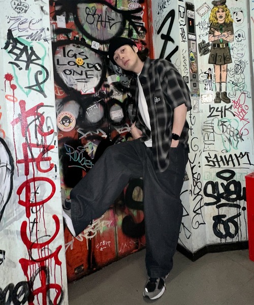 kutir(クティール)の「ビッグシルエットアソート半袖シャツ(シャツ/ブラウス・メンズ・ライトブルー/グレー/ブルー・MEDIUM/LARGE)」の5枚目の写真