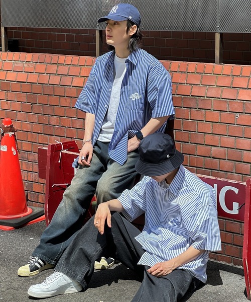 kutir(クティール)の「ビッグシルエットアソート半袖シャツ(シャツ/ブラウス・メンズ・ライトブルー/グレー/ブルー・MEDIUM/LARGE)」の10枚目の写真