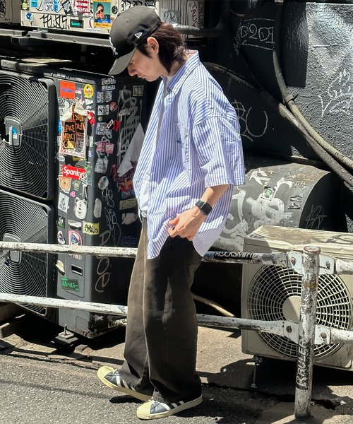 kutir(クティール)の「ビッグシルエットアソート半袖シャツ(シャツ/ブラウス・メンズ・ライトブルー/グレー/ブルー・MEDIUM/LARGE)」の14枚目の写真