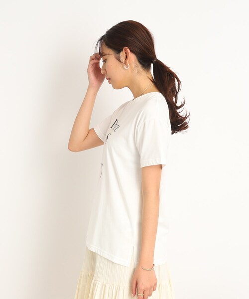 DRESKIP(ドレスキップ)の「◆【2点セット】さらさら薄手ジレ+ロゴTシャツ(ベスト・レディース・サンドベージュ/ブラック/カーキ・02/03)」の12枚目の写真