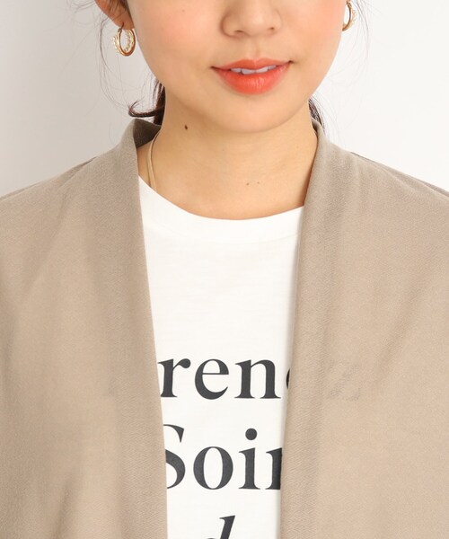 DRESKIP(ドレスキップ)の「◆【2点セット】さらさら薄手ジレ+ロゴTシャツ(ベスト・レディース・サンドベージュ/ブラック/カーキ・02/03)」の14枚目の写真