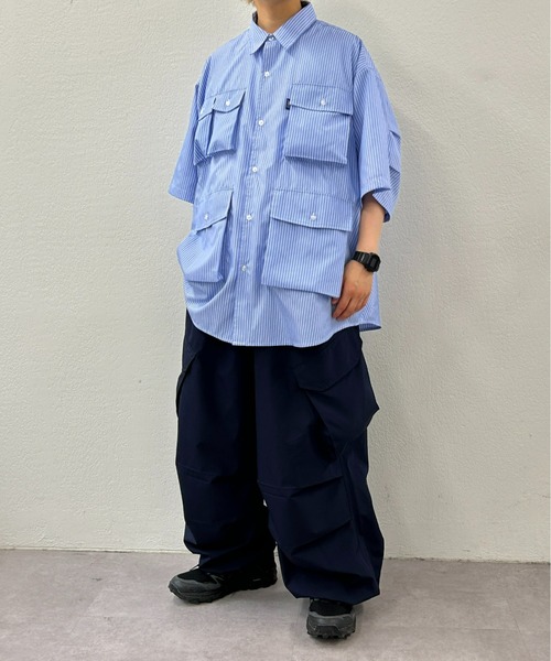 WHO'S WHO gallery（フーズフーギャラリー）の「COOPER FACT スーパーワイドイージーカーゴパンツ（カーゴパンツ・メンズ・ブラック/ホワイト/ネイビー・FREE）」の16枚目の写真