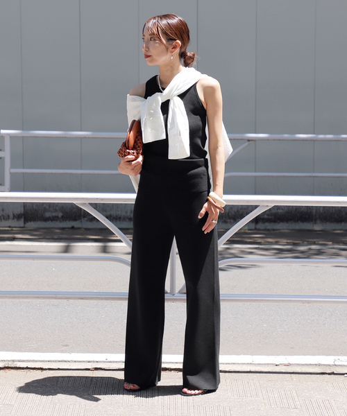 VERMEIL par iena（ヴェルメイユパーイエナ）の「ソウバリ ニット タンクトップ（タンクトップ・レディース・ホワイト/ブラック・FREE）」の3枚目の写真