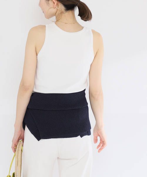 VERMEIL par iena（ヴェルメイユパーイエナ）の「ソウバリ ニット タンクトップ（タンクトップ・レディース・ホワイト/ブラック・FREE）」の15枚目の写真