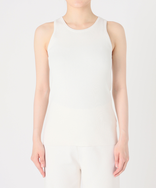 VERMEIL par iena（ヴェルメイユパーイエナ）の「ソウバリ ニット タンクトップ（タンクトップ・レディース・ホワイト/ブラック・FREE）」の6枚目の写真