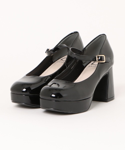 セール】厚底チャンキーストラップパンプス 8980727（パンプス）｜by