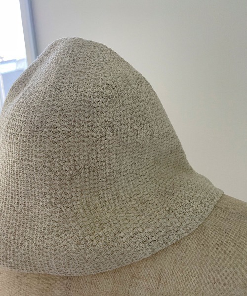 marjour（マージュール）の「LINEN BLEND BELL HAT（ハット・レディース・ブラック/オフホワイト・FREE）」の6枚目の写真