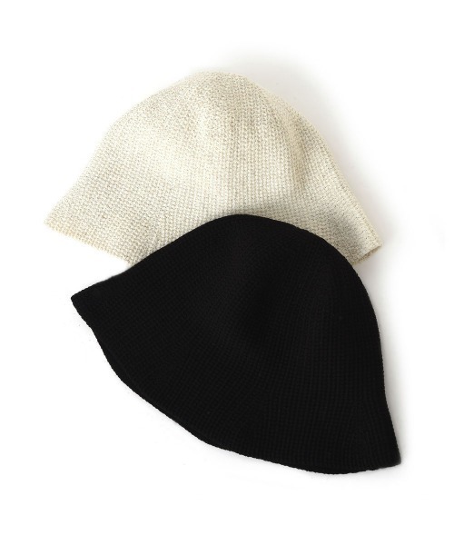 marjour（マージュール）の「LINEN BLEND BELL HAT（ハット・レディース・ブラック/オフホワイト・FREE）」の18枚目の写真