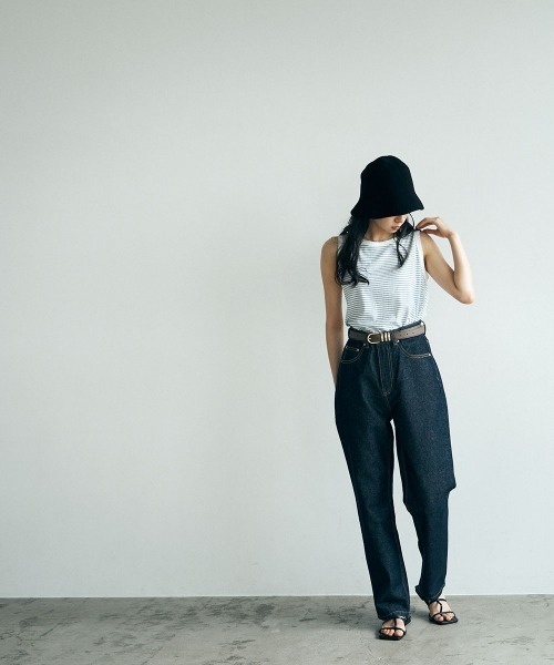 marjour（マージュール）の「LINEN BLEND BELL HAT（ハット・レディース・ブラック/オフホワイト・FREE）」の21枚目の写真