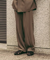 JUNRED | セットアップ対応 / トロミタックワイドストレートパンツ(スラックス)