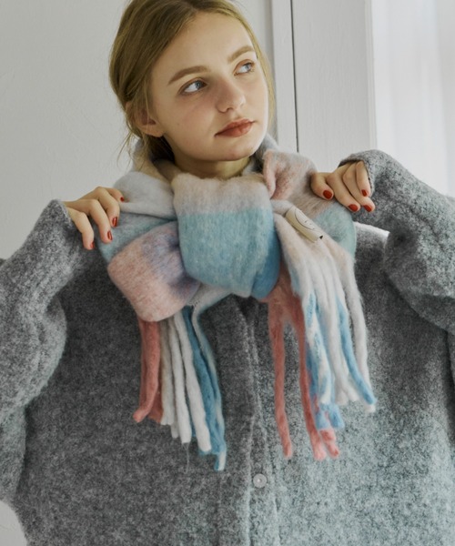 セール】【 4色展開 / ZOZO限定 】ボリュームチェックマフラー / check