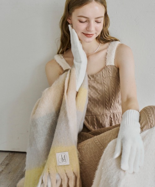 idem(イデム)の「【 4色展開 / ZOZO限定 】ボリュームチェックマフラー / check volume muffler(マフラー・レディース・ベージュ/ブルー/ピンク/その他・FREE)」の18枚目の写真