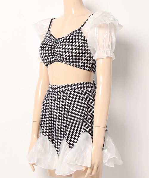 Dita（ディータ）の「ハウンドトゥースクロスフリルビキニ（水着・レディース・ブラック・L/XL/M）」の2枚目の写真