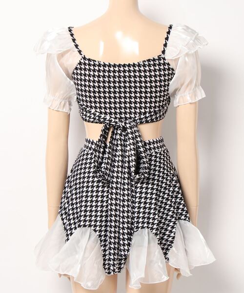 Dita（ディータ）の「ハウンドトゥースクロスフリルビキニ（水着・レディース・ブラック・L/XL/M）」の3枚目の写真
