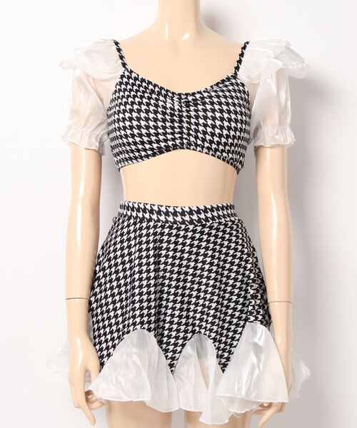Dita（ディータ）の「ハウンドトゥースクロスフリルビキニ（水着・レディース・ブラック・L/XL/M）」の13枚目の写真