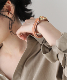 plage | 【CXC/シーエックスシー】LEATHER バングル(バングル/リストバンド)