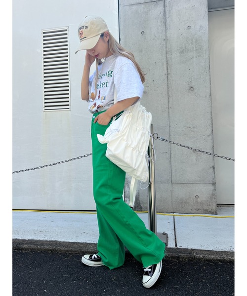 WC（ダブル シー）の「ドロストナイロンナップサック（バックパック/リュック・レディース・ホワイト/ブラック・FREE）」の4枚目の写真